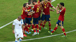 Sieg zum Auftakt des Confed Cups: Welt- und Europameister Spanien © Bongarts/GettyImages