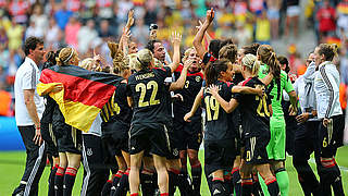 Am Montag wird mit den Fans gefeiert: Deutschlands Europameisterinnen © Bongarts/GettyImages