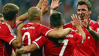 Jubel bei den Bayern: Mandžukić  trifft zum zwischenzeitlichen 2:0 © Bongarts/GettyImages