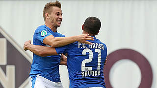 Jubel beim FC Hansa: Blacha (l.) und Savran © Bongarts/GettyImages