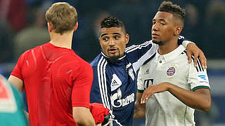 Facing each other: Kevin-Prince (centre) and Jérome Boateng (right) © Bongarts/GettyImages