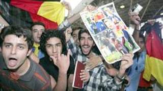 Begeisterung bei<br>den iranischen Fans © Bongarts