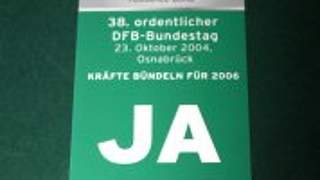 Stimmkarte vom <br> DFB-Bundestag © Bongarts