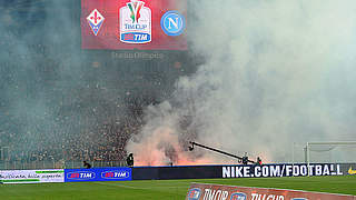 Schwere Ausschreitungen: Vor dem Pokalfinale in Italien im Stadio Olimpico © Bongarts/GettyImages