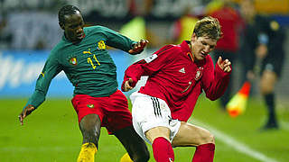 Bastian Schweinsteiger (r) in Germany’s last match against Cameroon © Bongarts/GettyImages
