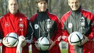 Andreas Köpke, Joachim Löw und <br>Jürgen Klinsmann (v.li.) © Bongarts/Getty-Images