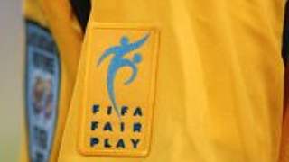 Das FIFA-Fair-Play-Logo auf<br>dem Trikotärmel © Bongarts