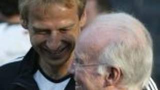 Bundestrainer Jürgen Klinsmann<br>und Mario Zagallo (r.) © Bongarts/Getty-Images