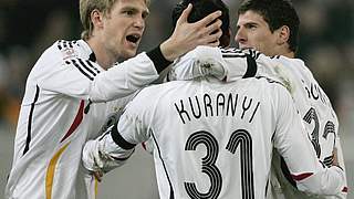 Jubel bei Per Mertesacker, Kevin Kuranyi und Mario Gomez © Bongarts/GettyImages