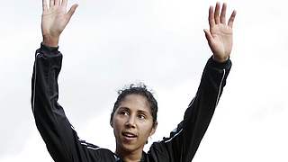 Steffi Jones bei ihrem letzten Heimspiel © Bongarts/GettyImages