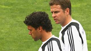 Michael Ballack (l.) und Oliver Bierhoff © Bongarts/GettyImages