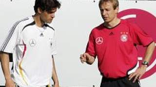 Michael Ballack und Jürgen Klinsmann © Bongarts/Getty-Images