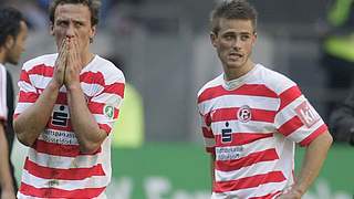 Enttäuschung bei den Spielern von Fortuna Düsseldorf © Bongarts/GettyImages