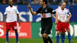 Gojko Kacar scored the equalizer for Berlin in Hamburg © Bongarts/GettyImages