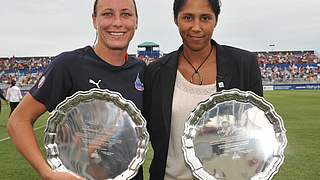 Hall-of-Famers: Steffi Jones (r.) and Abby Wambach © Bongarts/GettyImages