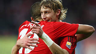 Torschützen unter sich: Eren Derdiyok und Stefan Kießling (r.) © Bongarts/GettyImages