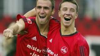 Marek Mintal (re.) und Robert Vittek<br>im Trikot des 1. FC Nürnberg © Bongarts/Getty Images