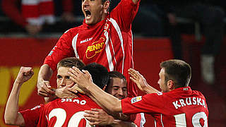 Sieger im Derby: Jubel bei Energie Cottbus © Bongarts/GettyImages