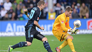 Pechvogel des Tages: Freiburgs Schlussmann Oliver Baumann © Bongarts/GettyImages