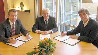 Wolfgang Niersbach, Dr. Theo Zwanziger und Rainer Adrion © DFB