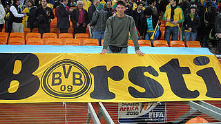 Bei der WM 2010 in Südafrika: "BVB-Borsti" © DFB