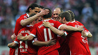 Jubel im April 2010: Bayern trifft siebenmal © Bongarts/GettyImages