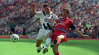 Das erste Mal: Freiburg mit Martin Braun (l.) am 7. August 1993 bei Bayern München © imago