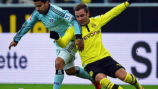 Keine Chance gegen Hamburg: Mario Götze (r.) und Borussia Dortmund © Bongarts/GettyImages