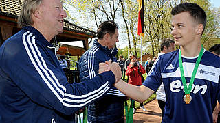 Focusing on youth: DFB coach Horst Hrubesch at a U-16 scouting tournament © Bongarts/GettyImages
