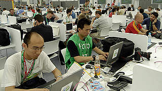 Beste Arbeitsbedingungen: Journalisten bei der WM 2006 © OK/Kunz