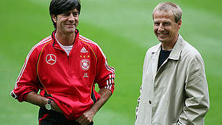 Good to see you again - "summer's fairy tale" protagonists Löw (l.) and Klinsmann © imago