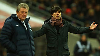 Löw (r) emerged the victor against England counterpart Hodgson © Bongarts/GettyImages