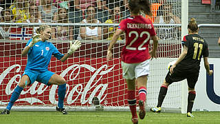 Anja Mittag scores the winning goal in the UEFA Women’s EURO 2013 final  © imago