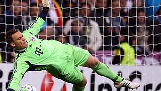 Und... gehalten. Manuel Neuer wird gegen Real Madrid zum Elfmeterkiller © Bongarts/GettyImages