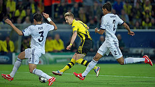 On target against Real: Reus (c.) in 2012 © imago