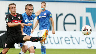 Bereitet das 1:0 für Rostock vor: Milorad Pekovic (r.) © Bongarts/GettyImages