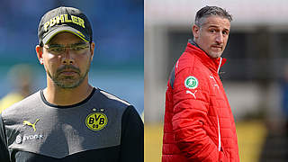 Trainerduell: Wagner (l.) gegen Kramny © Bongarts/GettyImages