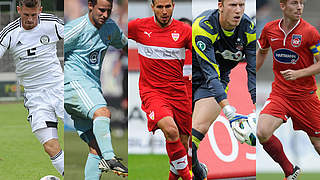 Spieltag acht, fünf Kandidaten: Dausend, Fink, Grüttner, Klewin, Schnatterer (v.l.) © Bongarts/GettyImages/imago