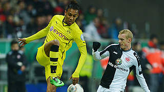 Puts Dortmund in cup semis: Aubameyang (l.) © Bongarts/GettyImages