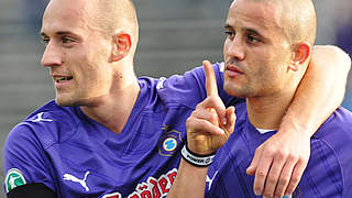 Jubel in Aue: Braham (r.) und Glasner © Bongarts/GettyImages