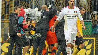 Jubel in Dresden, Frust bei Bayer: Michael Ballack nach dem Pokal-Aus © Bongarts/GettyImages