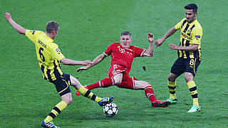 Lauter Sechser und Nationalspieler: Bender, Schweinsteiger (M.) sowie Gündogan (v.l.) © Bongarts/GettyImages