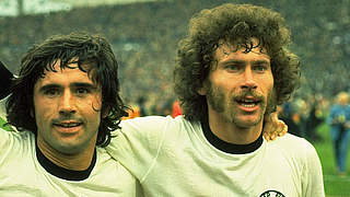 Weltklasse-Duo für Deutschland: Gerd Müller (l.) und Paul Breitner 1974 © Bongarts/GettyImages
