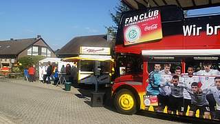 Der Fan-Bus in Nordhorn. © 
