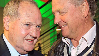 Rheinländer unter sich: Matthias Mauritz (l.) und Karl-Heinz Thielen © Bongarts/Getty Images