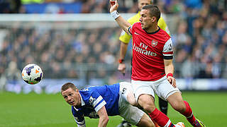 Ausgebremst: Lukas Podolski und der FC Arsenal verlieren an Boden © Bongarts/GettyImages