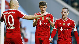 Serie ausgebaut: Müller (M.) und der FCB © Bongarts/GettyImages