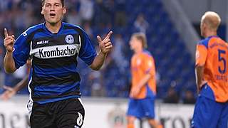Giovanni Federico scored for Bielefeld against Rostock © Bongarts/GettyImages