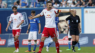 Torschütze des einzigen Treffers in Rostock: Leipzigs Daniel Frahn © Bongarts/GettyImages