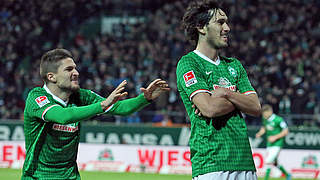 Schießt Bremen zum Sieg gegen Bayer: Santiago Garcia (r.) © Bongarts/GettyImages